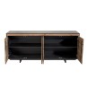 DANDY Sideboard - Natural and Black Recycled Pine - 4 Doors