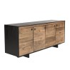 Buffet DANDY en pin recyclé naturel et noir