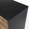 DANDY Sideboard - Natural and Black Recycled Pine - 4 Doors