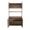 DANDY 4-Door Bookcase - Natural Recycled Pine & Black Metal