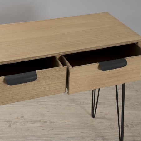 Console bois naturel MARGAUX - 2 tiroirs