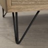 MARGAUX - Natural Wood Bedside Table with Black Metal Hairpin Legs