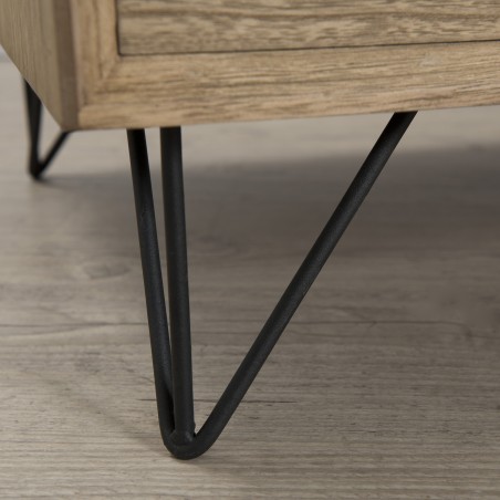 Buffet MARGAUX - Bois naturel 1 porte 3 tiroirs