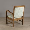 Fauteuil bois teck DAK - Tissu bleu clair - Design et confort