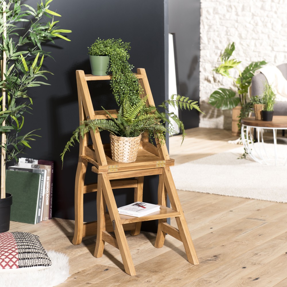API - Teak Wood Brown Librarian Chair