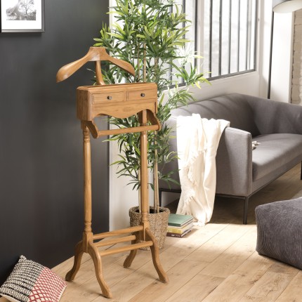 Valet de chambre bois Teck marron