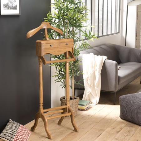 Valet de chambre bois Teck marron
