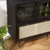 Buffet YANIS en pin noir - Meuble design et pratique