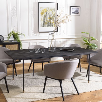 Table à manger YANIS noire 200x100cm