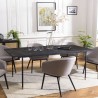 YANIS Black Rectangular Dining Table 200x100cm - Trendy Design