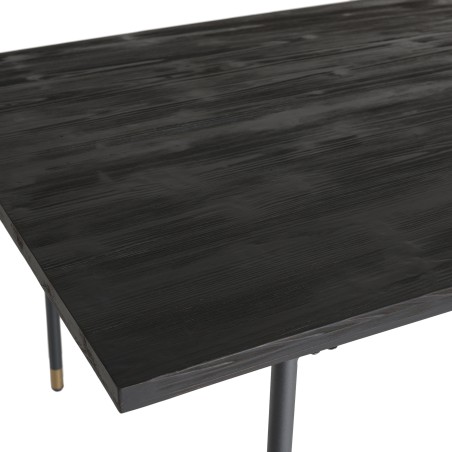YANIS Black Rectangular Dining Table 200x100cm - Trendy Design
