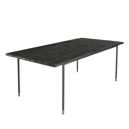 YANIS Black Rectangular Dining Table 200x100cm - Trendy Design