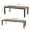 MAXENCE - Extendable Rectangular Dining Table 220/320cm Recycled Teak Wood