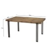 Table à manger SIXTINE 4 personnes 150x90cm bois Mahogany