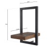 SIXTINE Wall Shelf 'XS' - Recycled Teak Shelf with Black Metal Frame