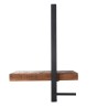 SIXTINE Wall Shelf 'XS' - Recycled Teak Shelf with Black Metal Frame