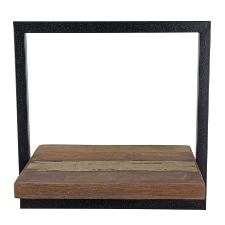 SIXTINE Wall Shelf 'S' - Recycled Teak Shelf with Metal Frame