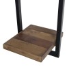 SIXTINE Wall Shelf - Brown Recycled Teak Shelves, Black Metal Frame