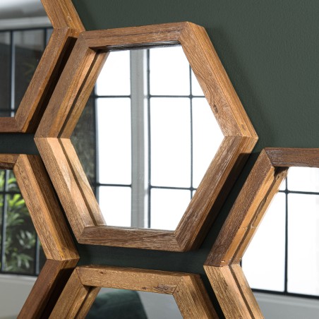 Miroir SIXTINE en bois de teck recyclé