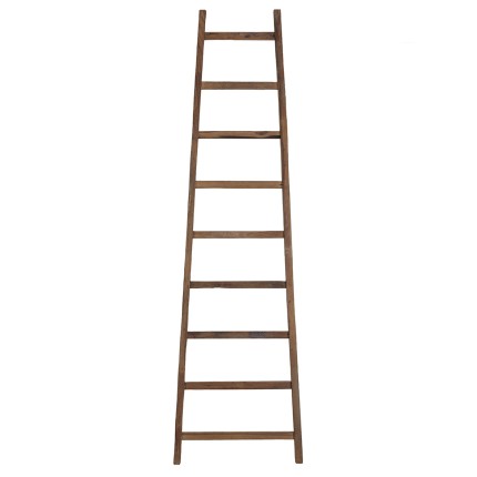 SIXTINE - High Brown Teak Wood Towel Rack