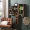 SIXTINE - Brown Square Wall Shelf, 35 x 35 cm, Recycled Teak Wood