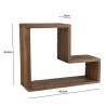 SIXTINE Brown L-shaped Wall Shelf - Recycled Teak Wood - Trendy Decor