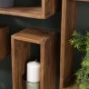 Étagère murale SIXTINE en bois teck recyclé