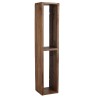 SIXTINE Brown Rectangular Wall Shelf - 2 Niches, Recycled Teak Wood