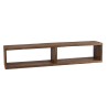 SIXTINE Brown Rectangular Wall Shelf - 2 Niches, Recycled Teak Wood