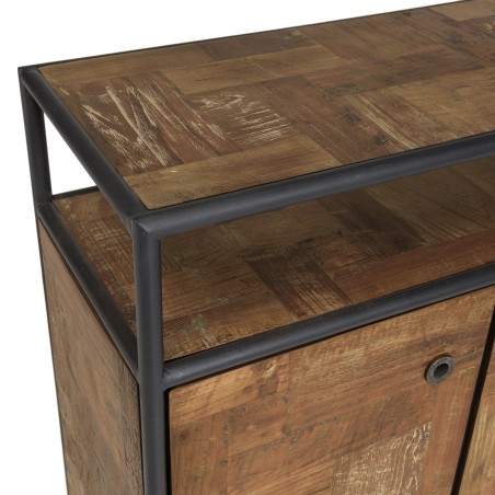 Buffet SIXTINE en teck recyclé et acier