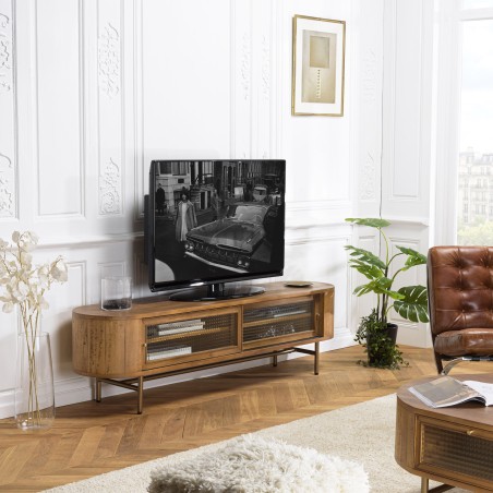 Meuble TV YSEULT en bois de peuplier
