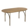 Table à manger ovale YSEULT 4 personnes 160x80cm bois peuplier