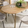 YSEULT Oval Dining Table - 180x90cm - Natural Poplar Wood