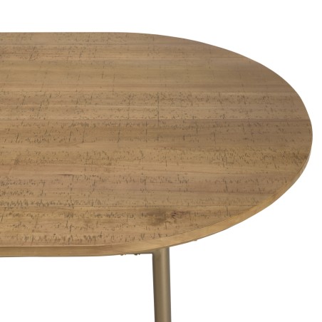 Table à manger ovale YSEULT 180x90cm bois peuplier