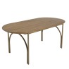 Table à manger ovale YSEULT 180x90cm bois peuplier