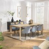 MAXENCE Extendable Rectangular Dining Table 220/320cm - Oak Wood