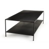 Table basse rectangulaire noire industrielle ROMAIN