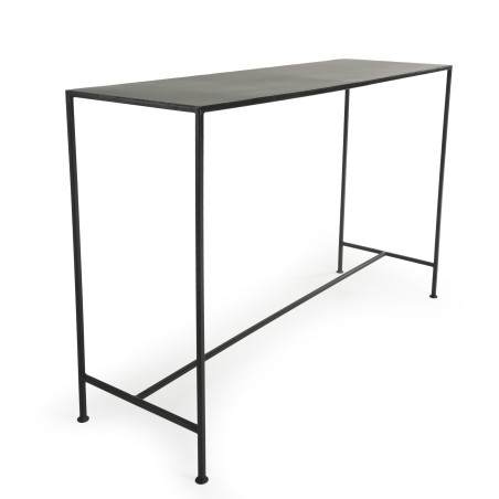 Console industrielle rectangulaire noire - ROMAIN
