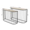 Set de 2 consoles TOD en métal noir et bois clair