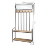 DORIA - Entryway Coat Rack with Mirror and 2 Shelves