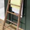 SIXTINE - Brown Teak Wood Recycled Towel Rack