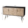 Buffet DORRIE noir 2 portes 3 tiroirs