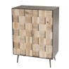 CARLA Sideboard 2 Doors Fir Wood and Metal Legs - Elegant Storage Solution