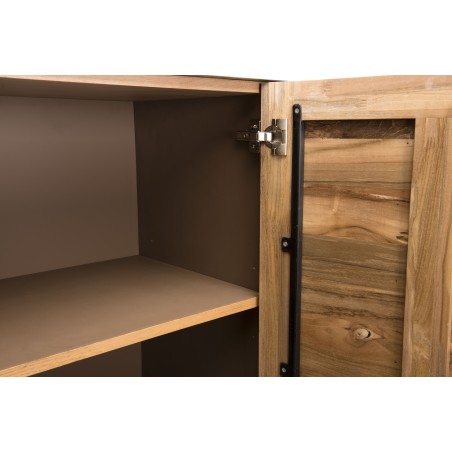 Buffet MAXENCE - Teck recyclé et acier noir