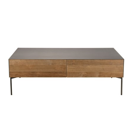Table basse MAXENCE en teck recyclé et métal