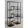 LEANDRE XL Black Shelf 100 x 170 cm - Acacia Wood and Steel
