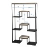 LEANDRE XL Black Shelf 100 x 170 cm - Acacia Wood and Steel