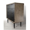 Commode PALOMA - Bois acacia et métal noir