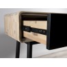 PALOMA Console - Acacia Wood and Black Metal 3 Drawer Console