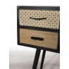 Bureau LEON noir 4 tiroirs marrons motifs Pin